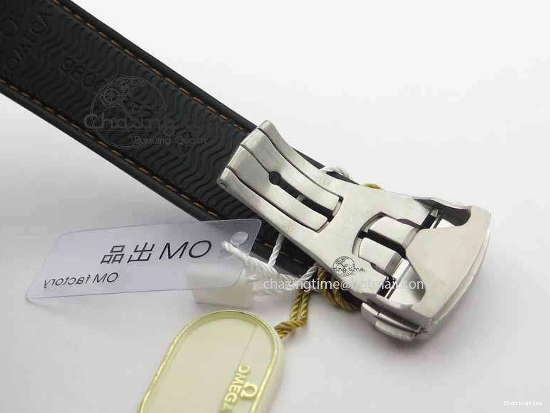 0429 Planet Ocean Master Chrono 45mm SS OM 1:1 Best Edition Black Dial Orange 12 On Rubber Strap A Durable 8169